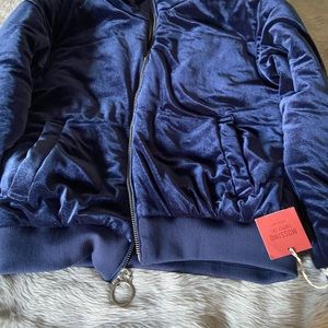 Velour Navy Jacket